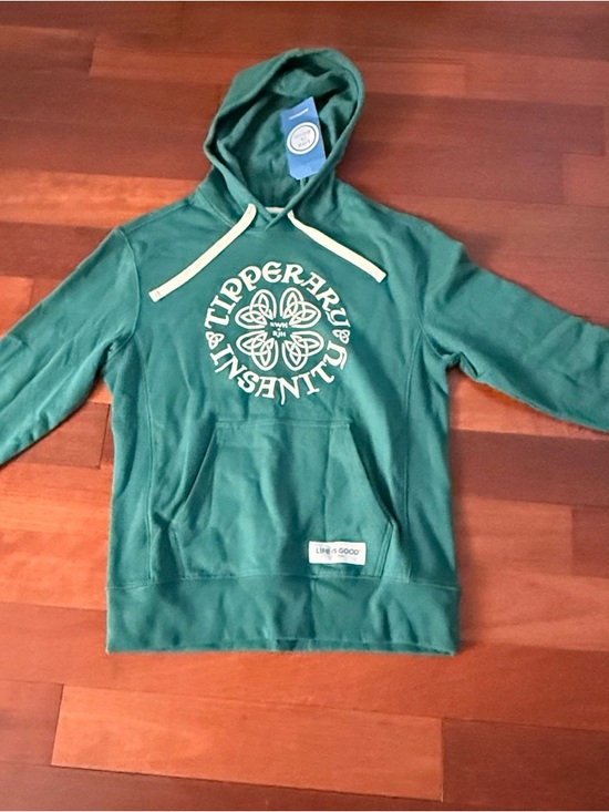 Life Is Good Other - Life Is Good Teal Green Hoodie with Cream Accents